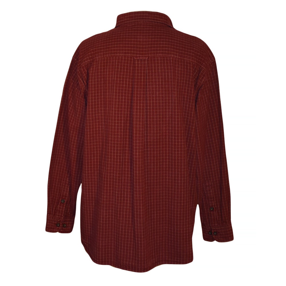 Fletcher Red Wool Button-Down Shirt — view 6