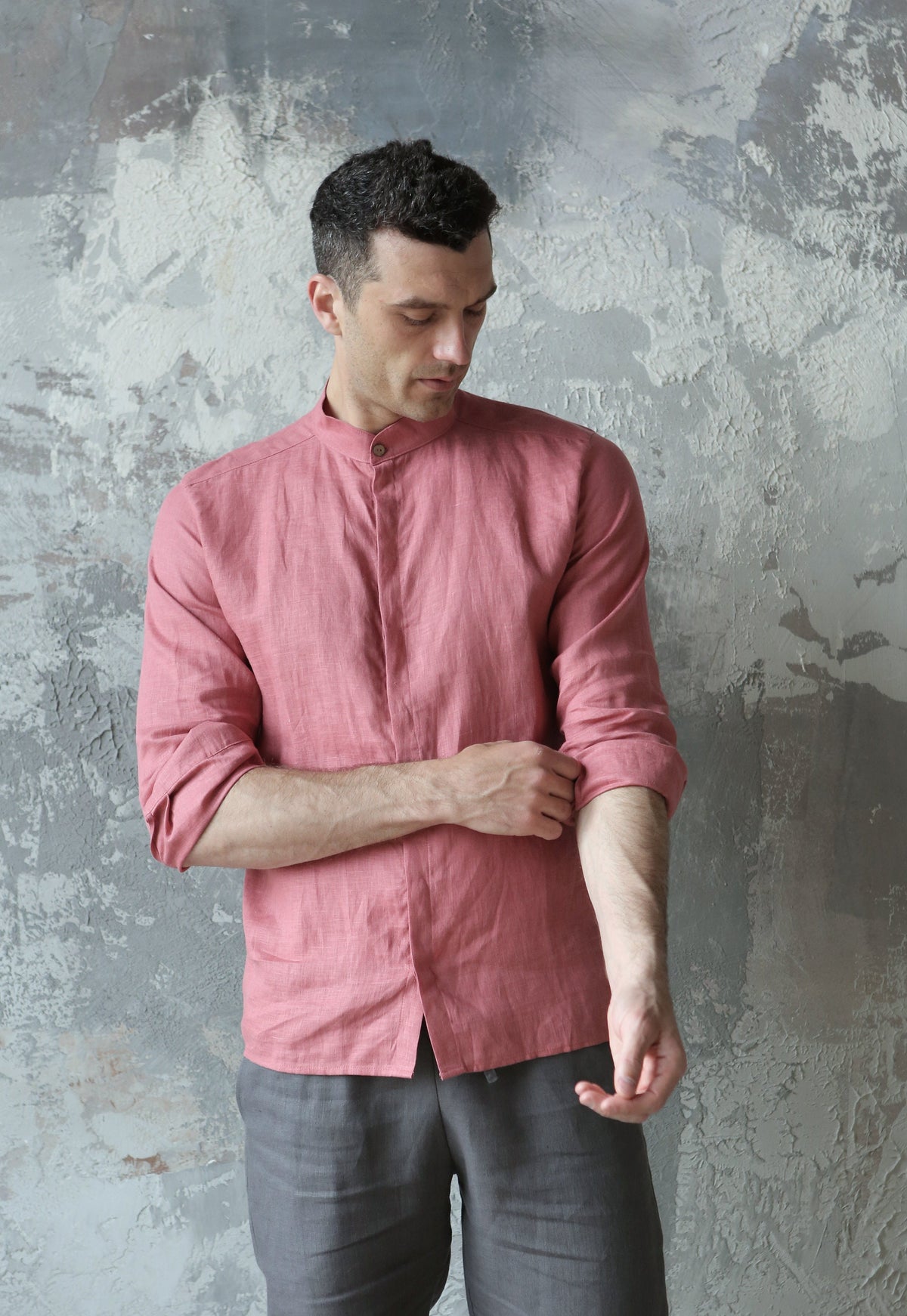 Stanton Pink Linen Shirt — view 3