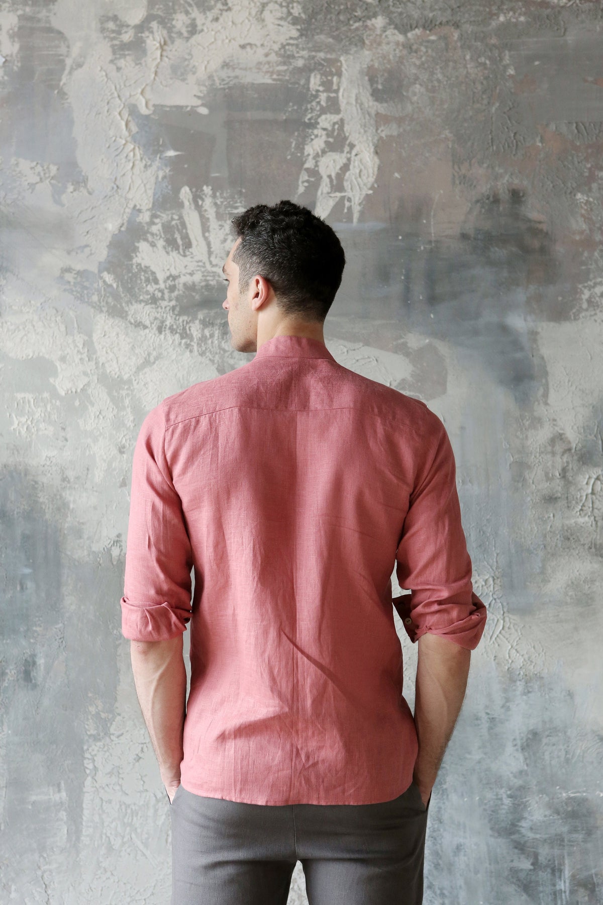 Stanton Pink Linen Shirt — view 4