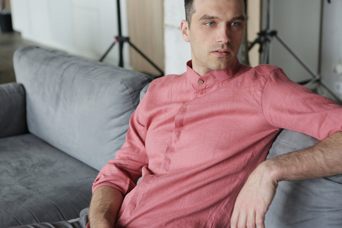 Stanton Pink Linen Shirt — view 5