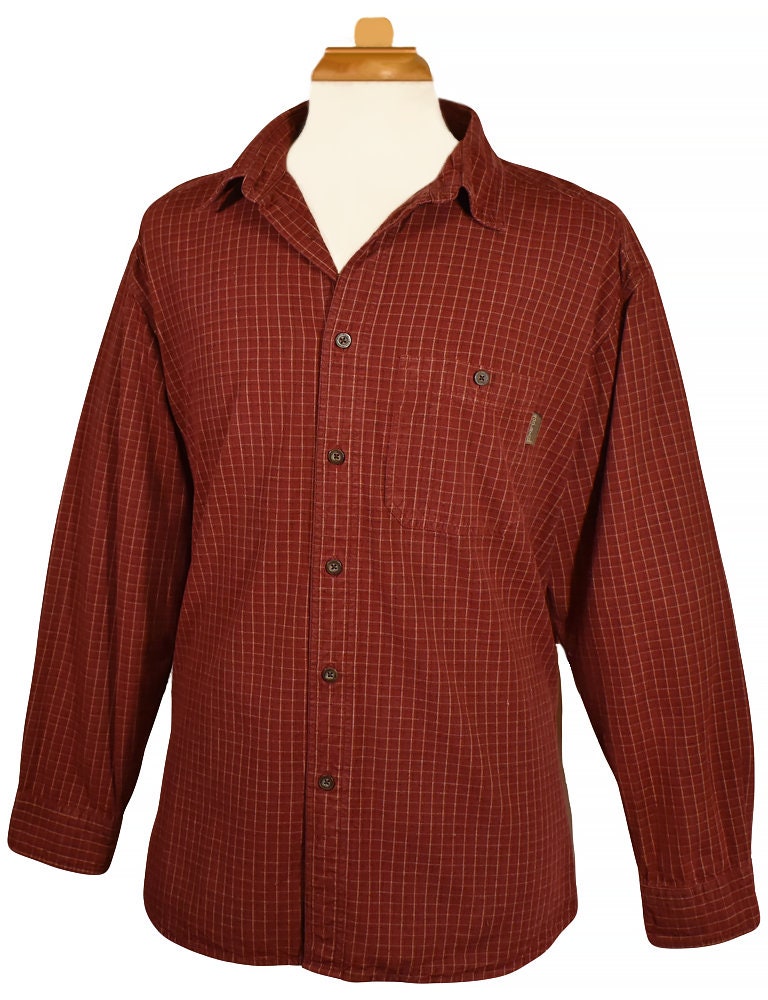 Fletcher Red Wool Button-Down Shirt — view 2