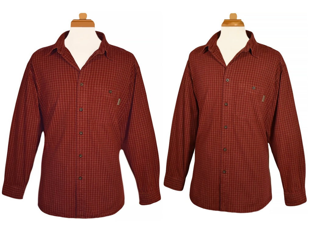 Fletcher Red Wool Button-Down Shirt — view 4
