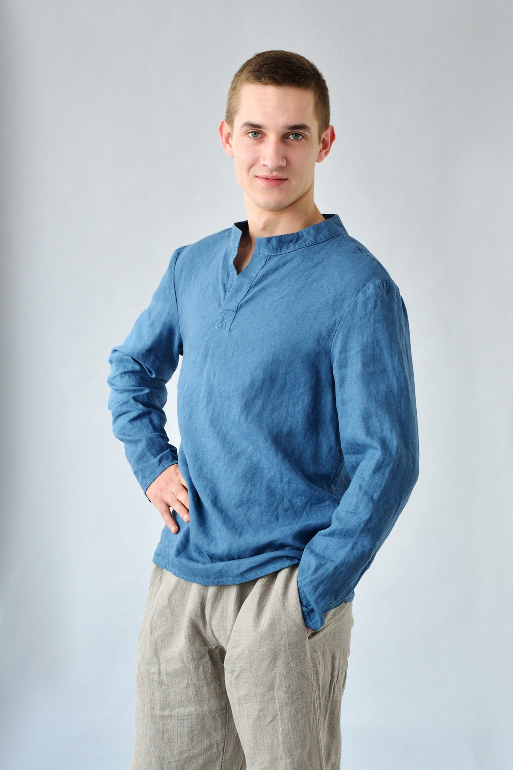 Spencer Black Linen Shirt — view 6