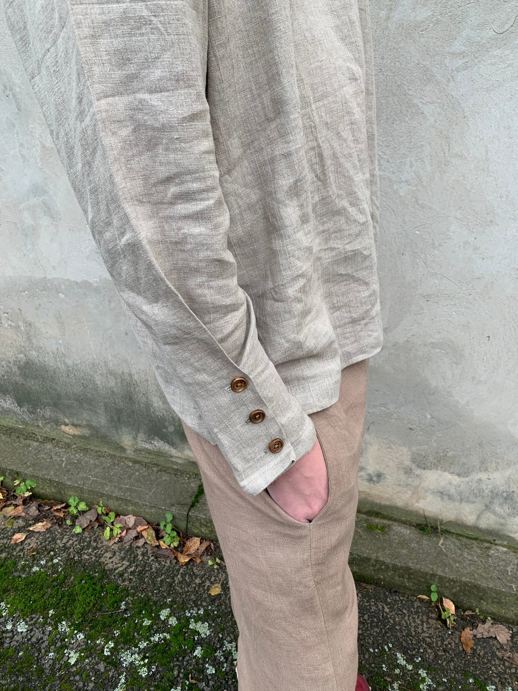 Archer Beige Linen Shirt — view 4