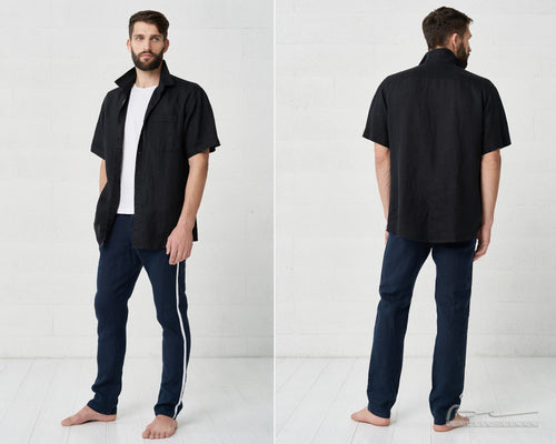 Dawson Navy Linen Trousers — Fifth Avenue Menswear