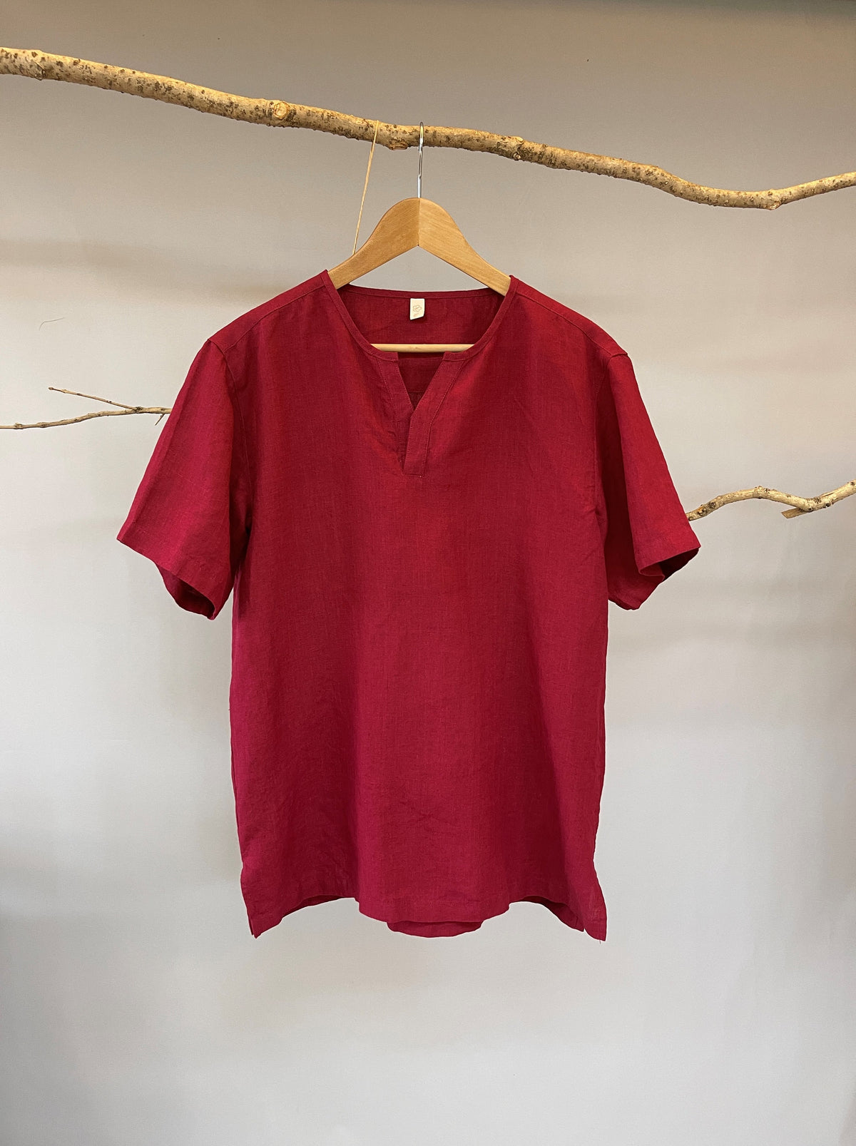 Oliver Orange Linen Shirt — view 3