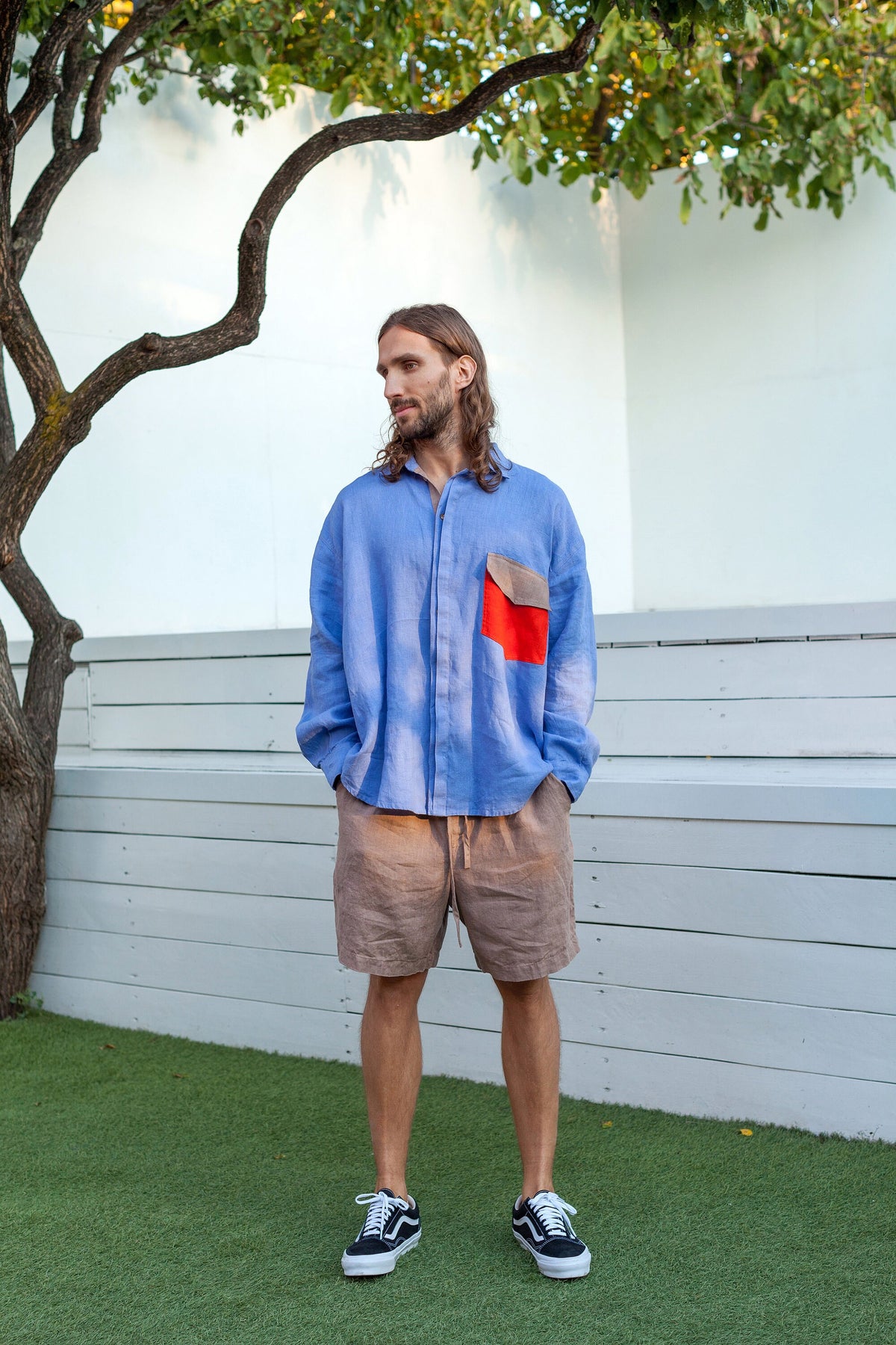 Boone Blue Linen Shirt — view 2