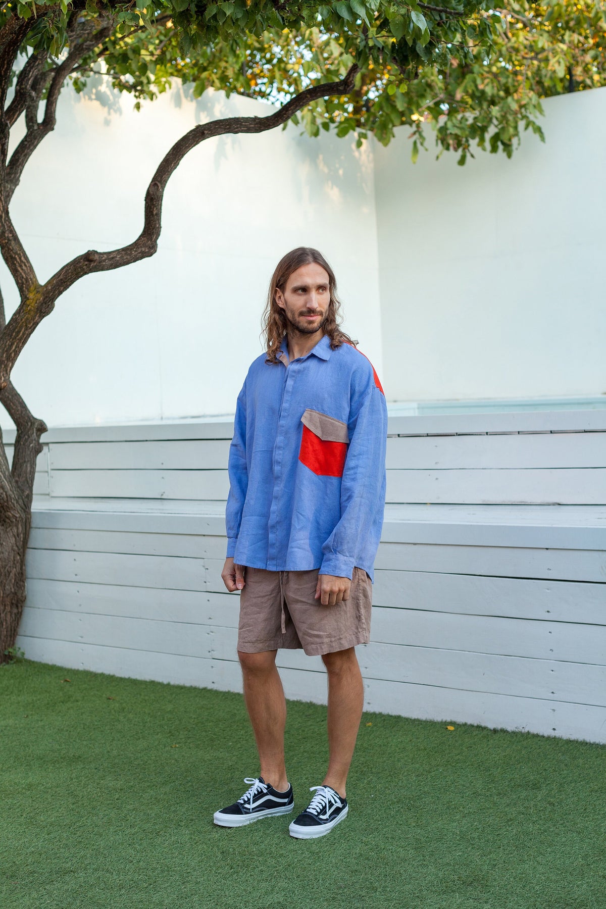 Boone Blue Linen Shirt — view 5