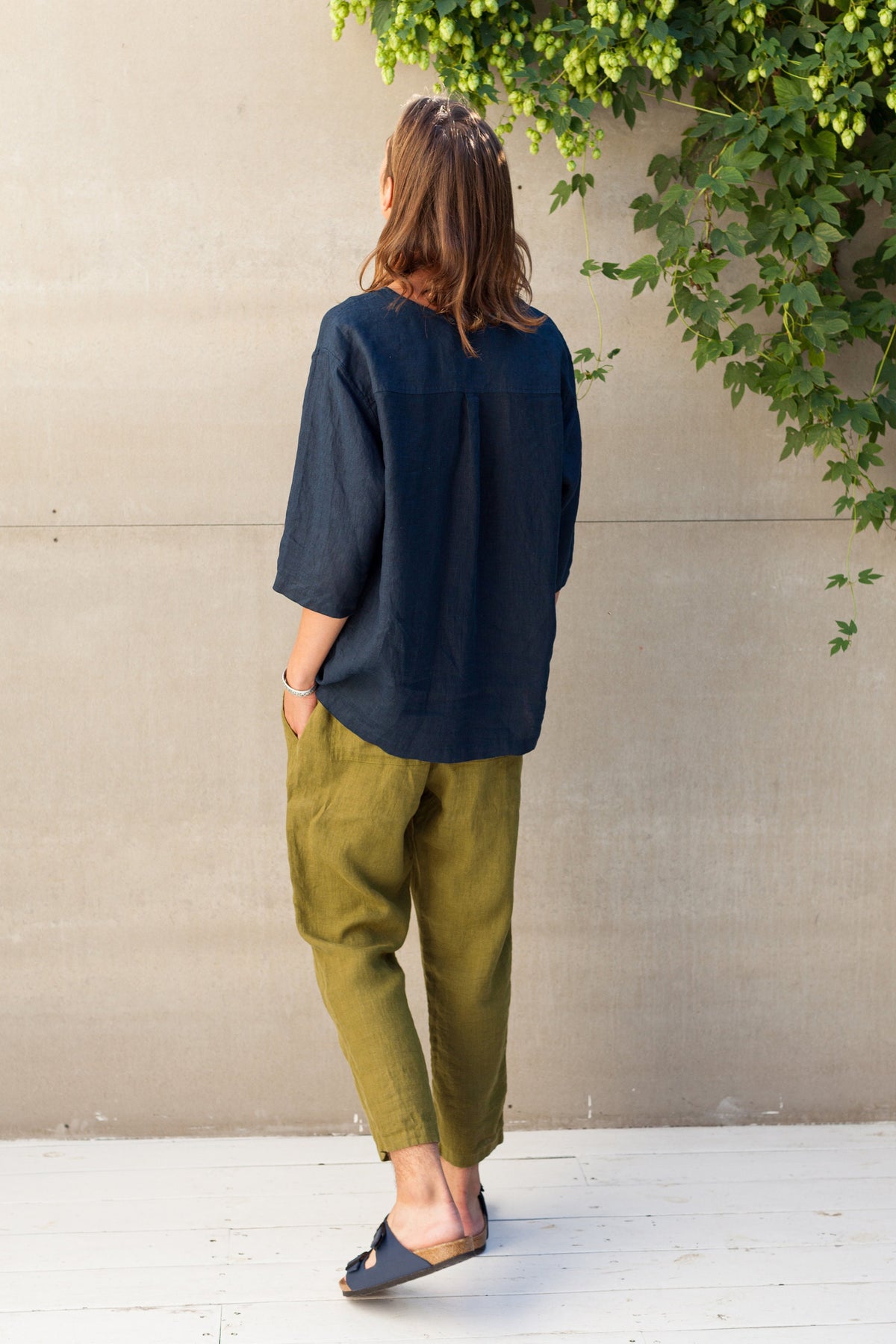 Harlan Brown Linen Trousers — view 5