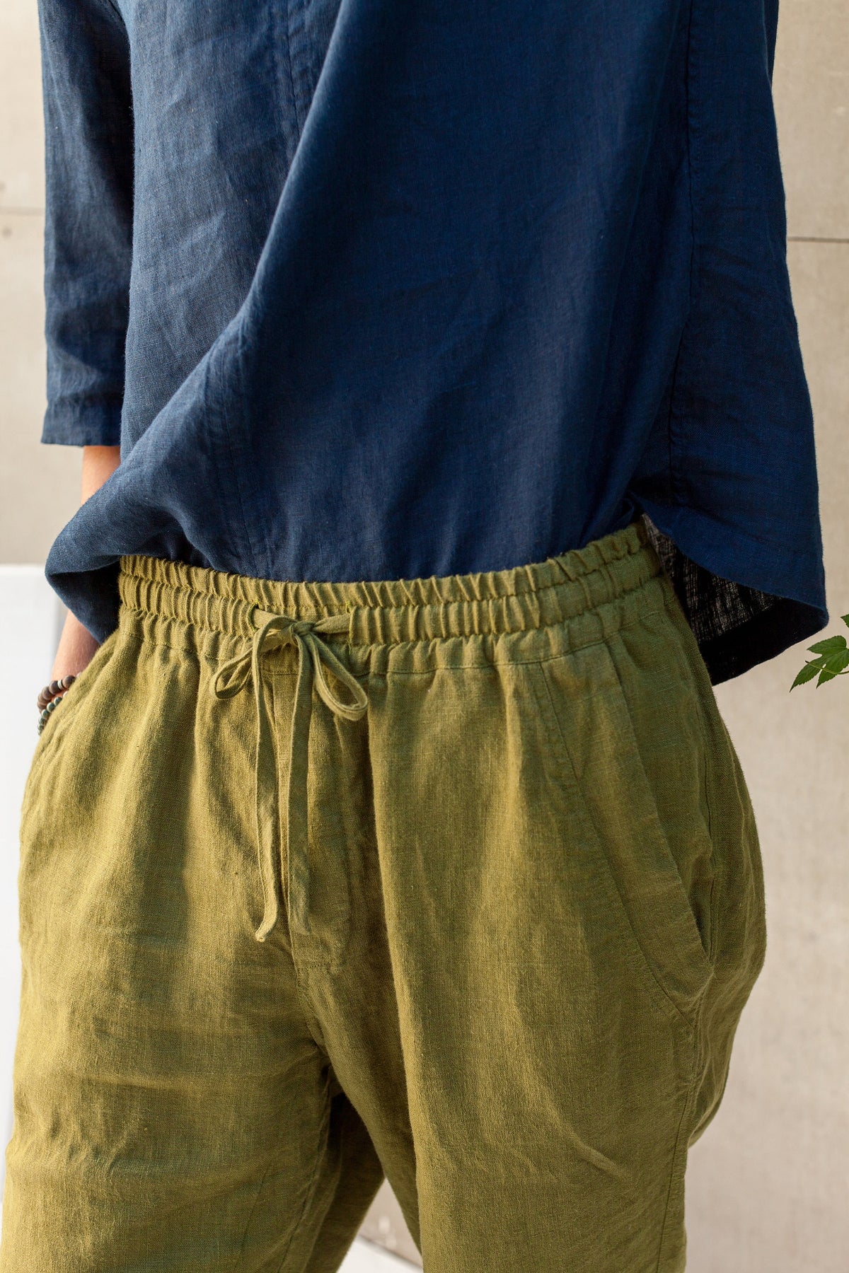 Harlan Brown Linen Trousers — view 2