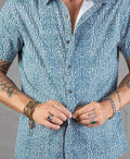 Quincy Blue Cotton Button-Down Oxford Shirt — Fifth Avenue Menswear