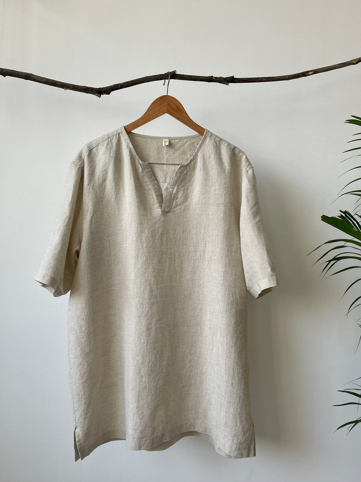 Dalton Olive Linen Shirt — view 2