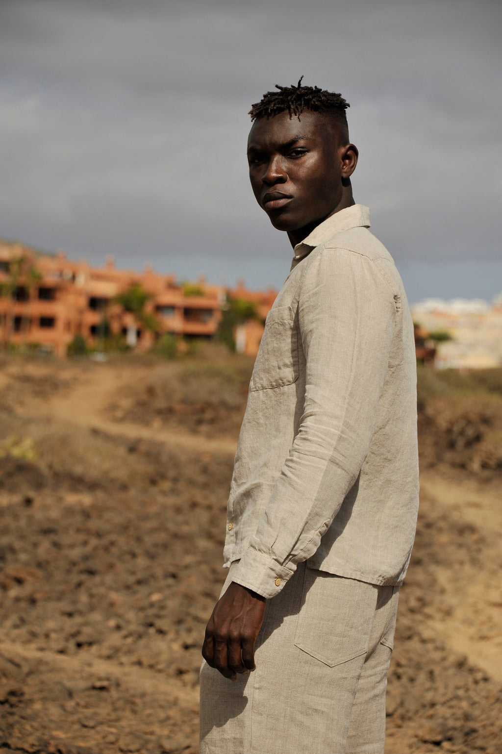 Lane Beige Linen Shirt — view 5