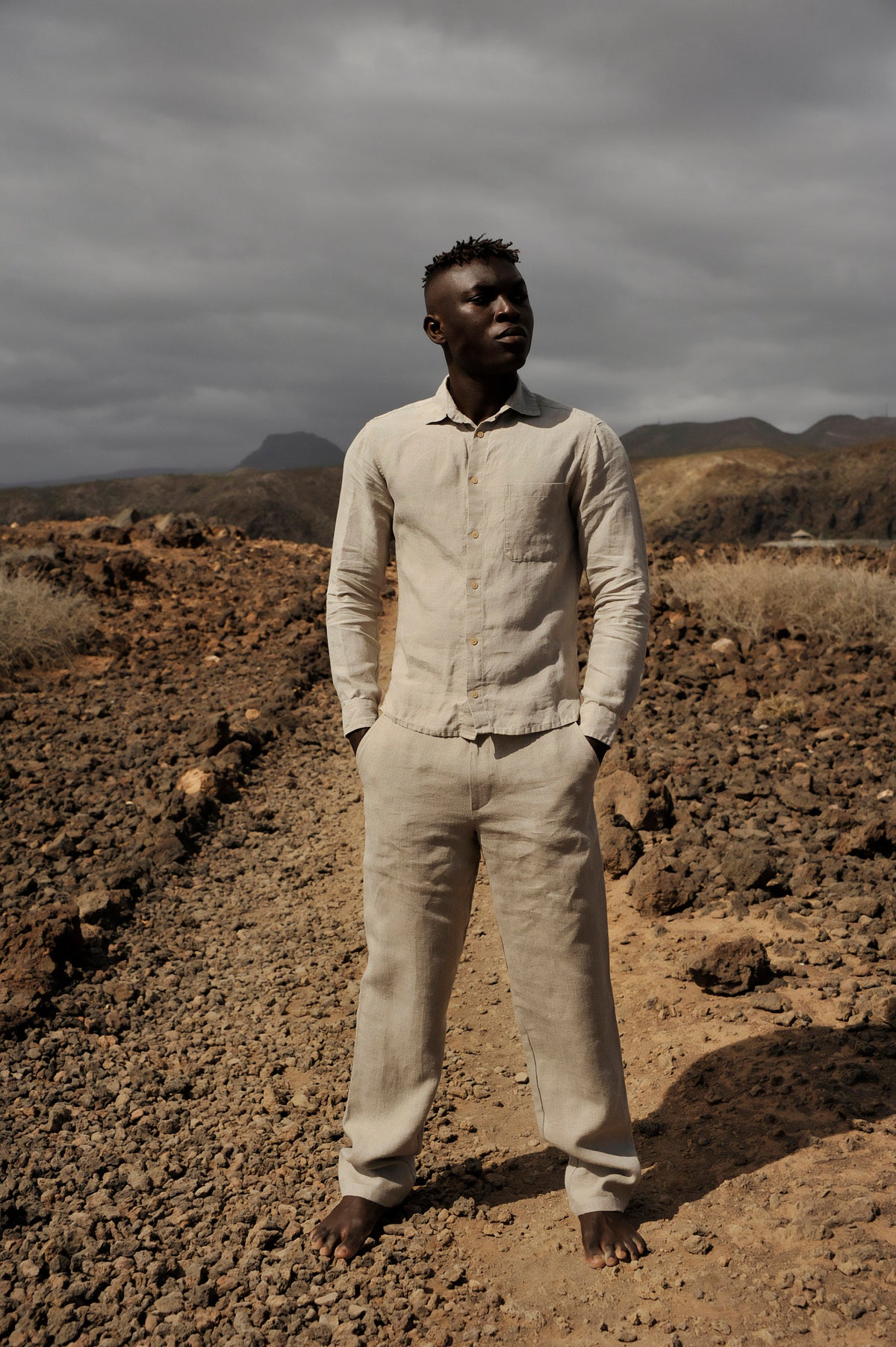 Wells Beige Linen Pants — Fifth Avenue Menswear