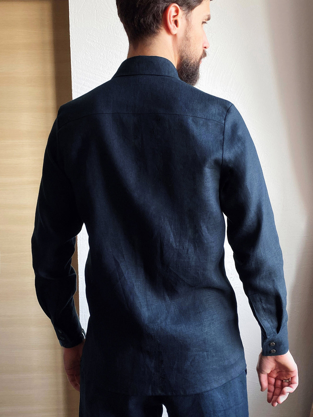 Kendall Blue Linen Shirt — view 5