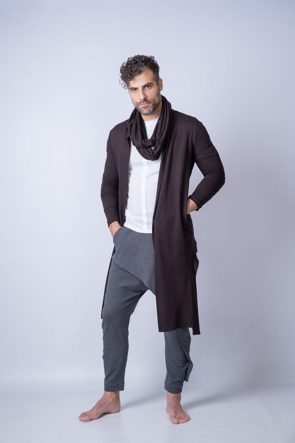 Emmett Navy Cotton Cardigan — view 2