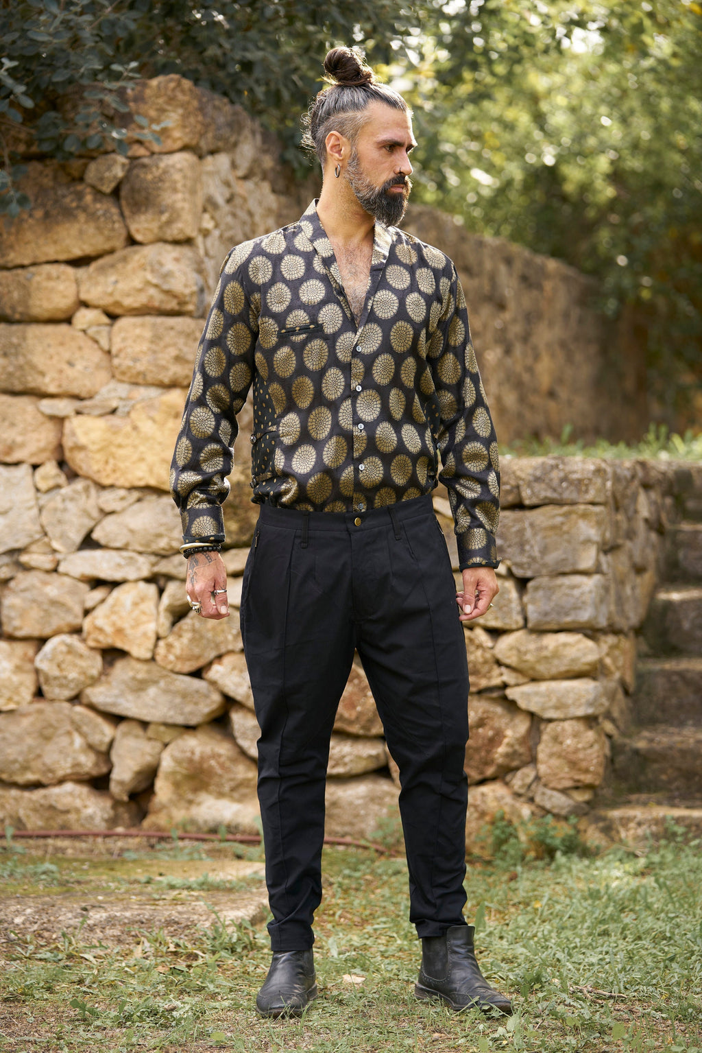 Conrad Black Velvet Chinos — view 2
