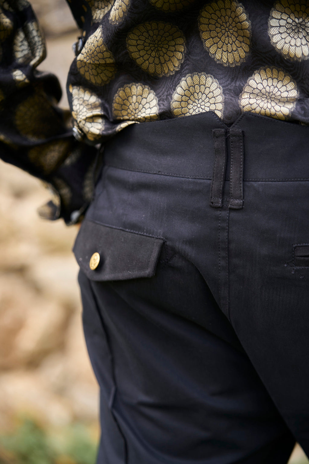 Conrad Black Velvet Chinos — view 6