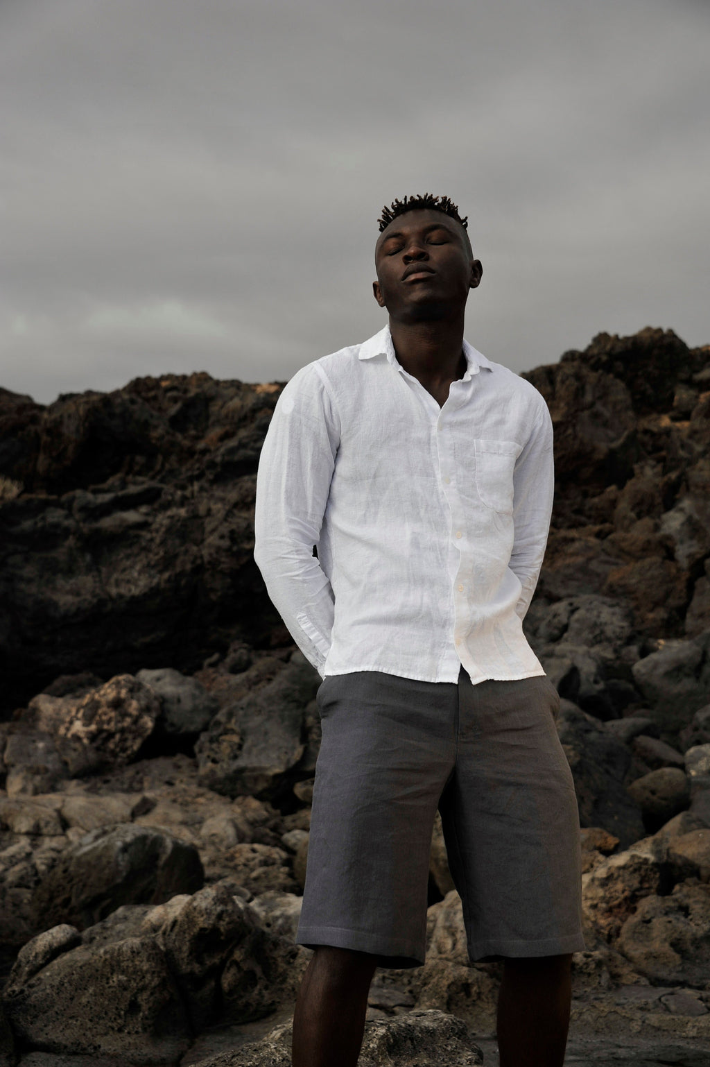 Wells Beige Linen Pants — view 6