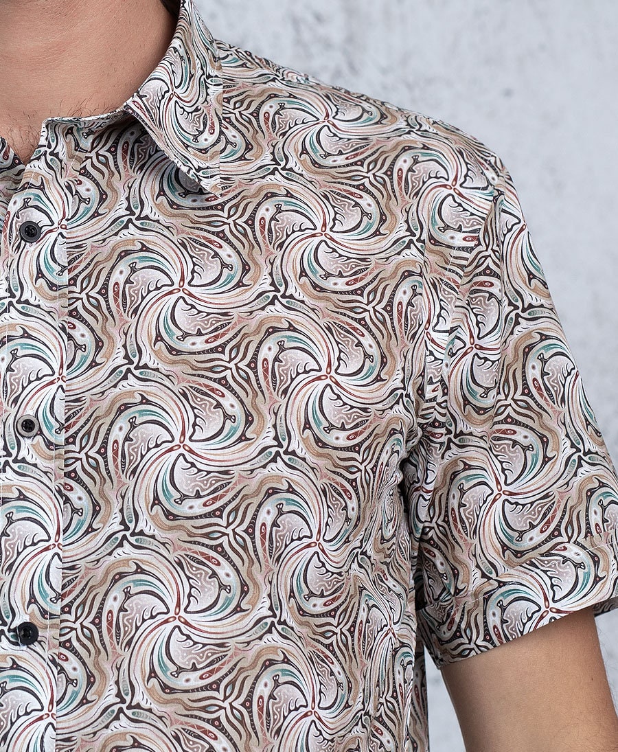 Silas White Cotton Button-Down Oxford Shirt — view 2
