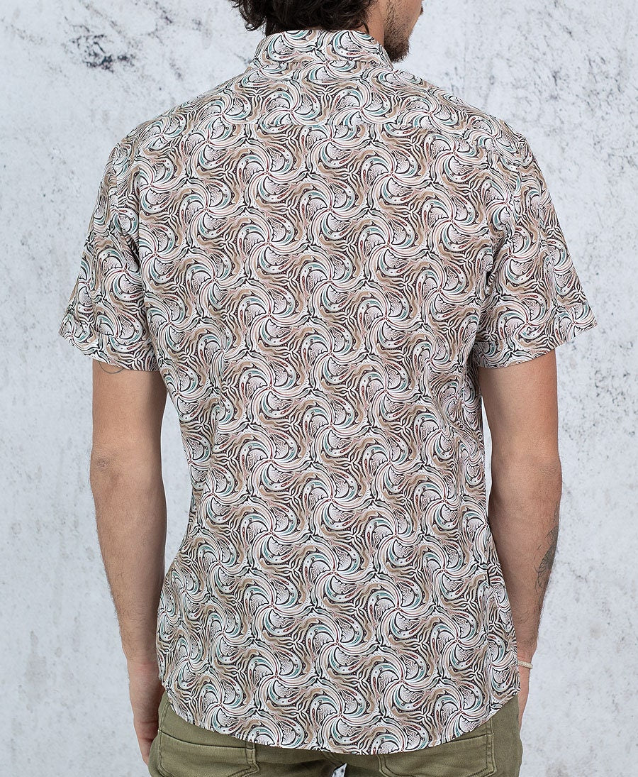 Silas White Cotton Button-Down Oxford Shirt — view 5