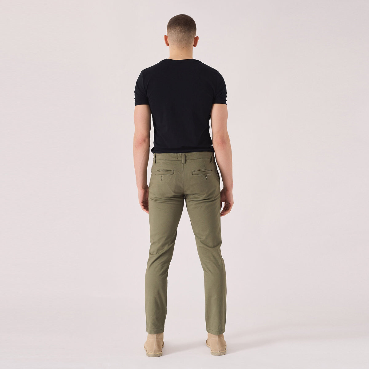 Lawson Olive Cotton Chinos — view 4