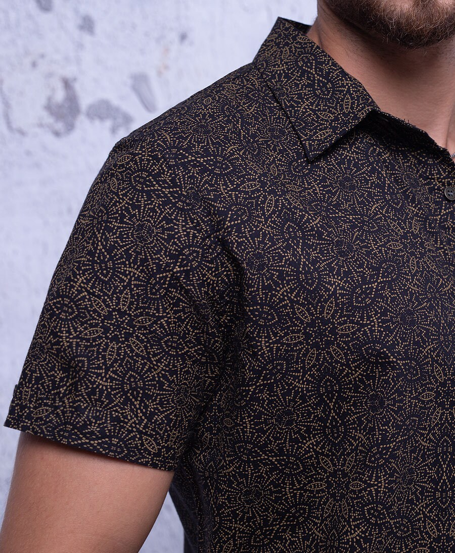 Ezra Brown Cotton Button-Down Oxford Shirt — view 2