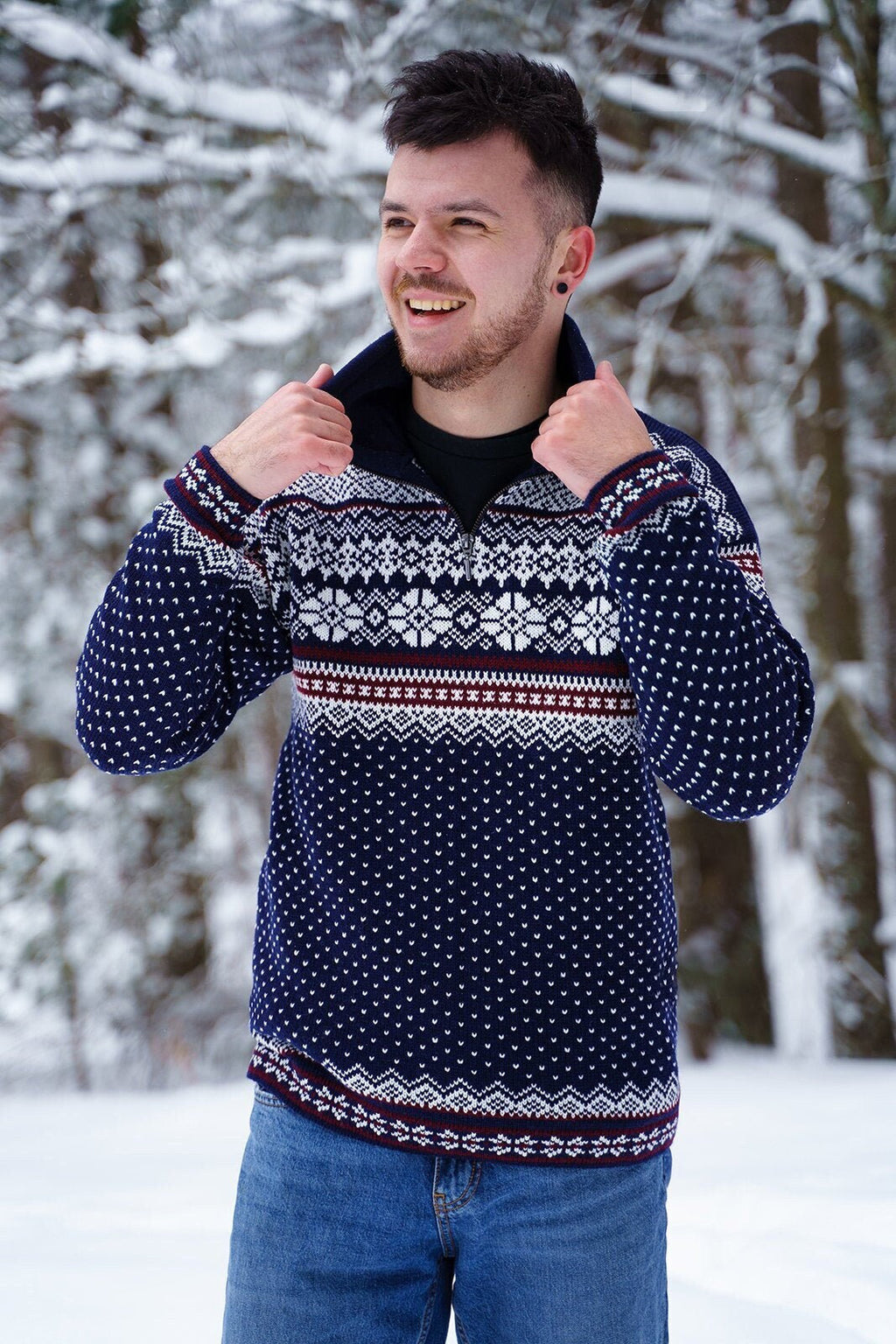Harlan Black Wool Sweater — Fifth Avenue Menswear