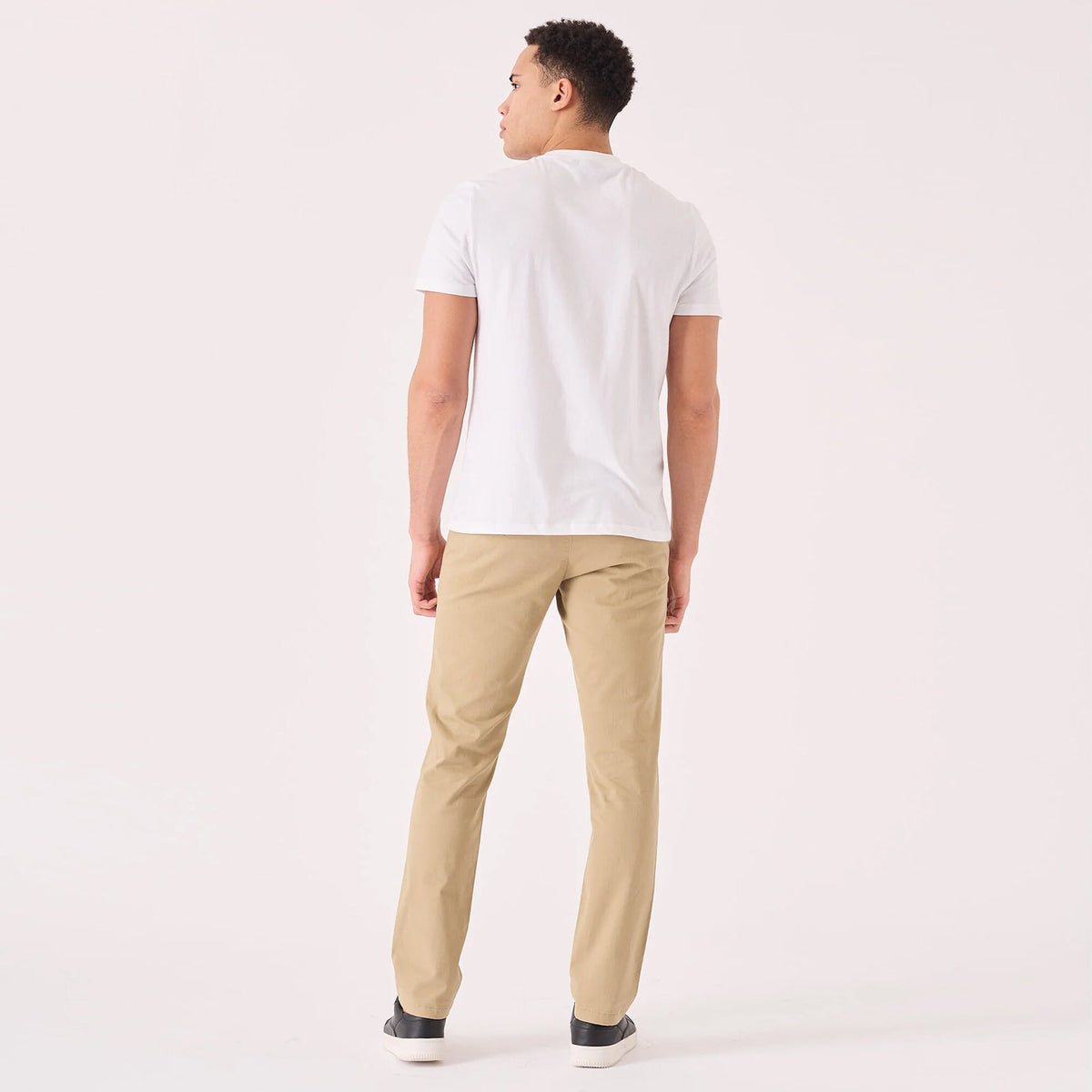 Parker Beige Cotton Chinos — view 3