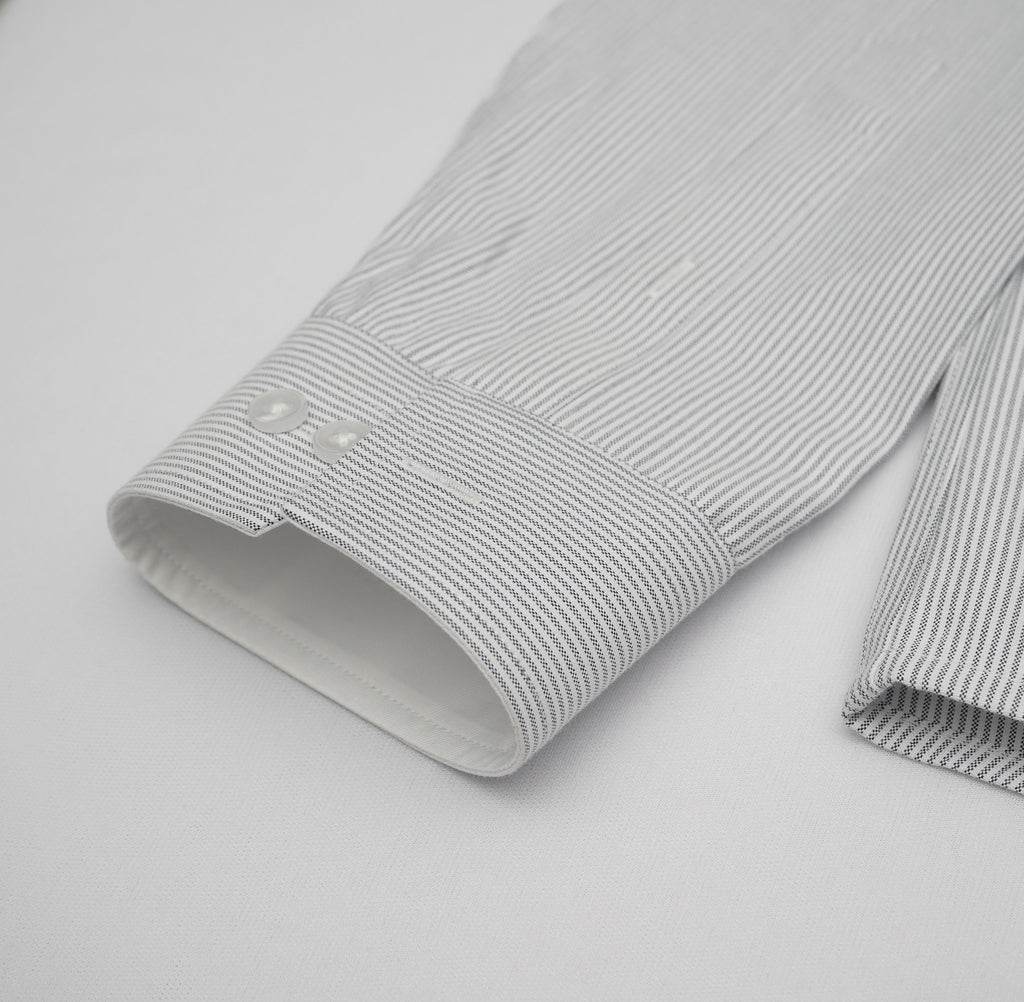 Mason Striped Cotton Button-Down Oxford Shirt — view 2