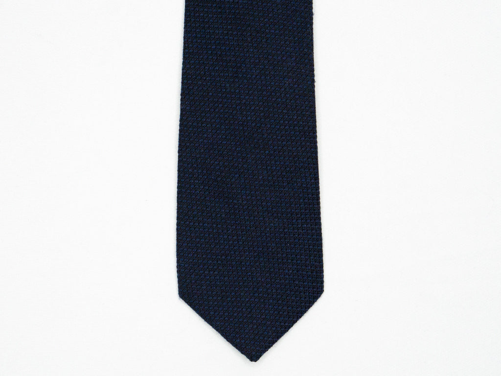 Reese Navy Wool Tie — view 2