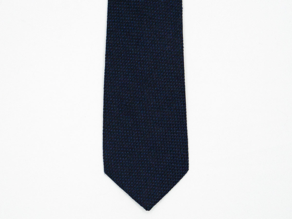 Reese Navy Wool Tie — view 2