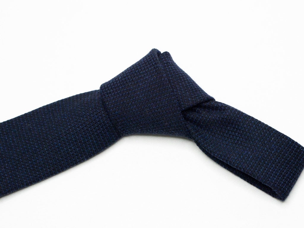 Reese Navy Wool Tie — view 4