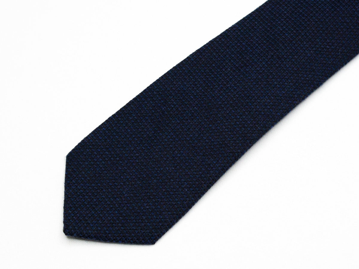 Reese Navy Wool Tie — view 3