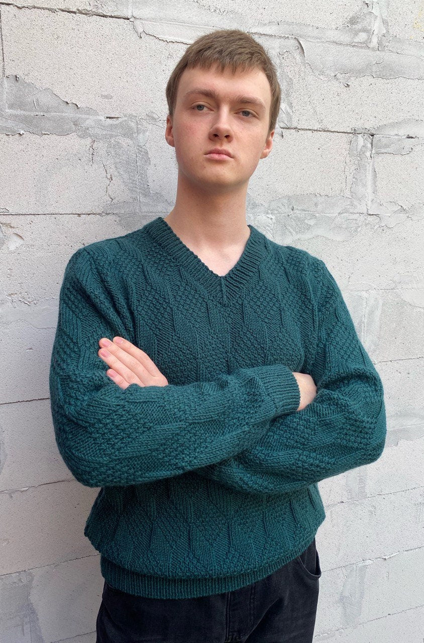 Finn Navy Wool Sweater Vest — view 2