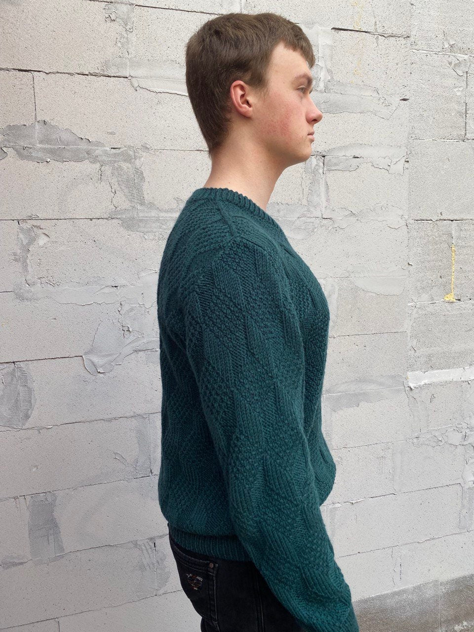 Finn Navy Wool Sweater Vest — view 4