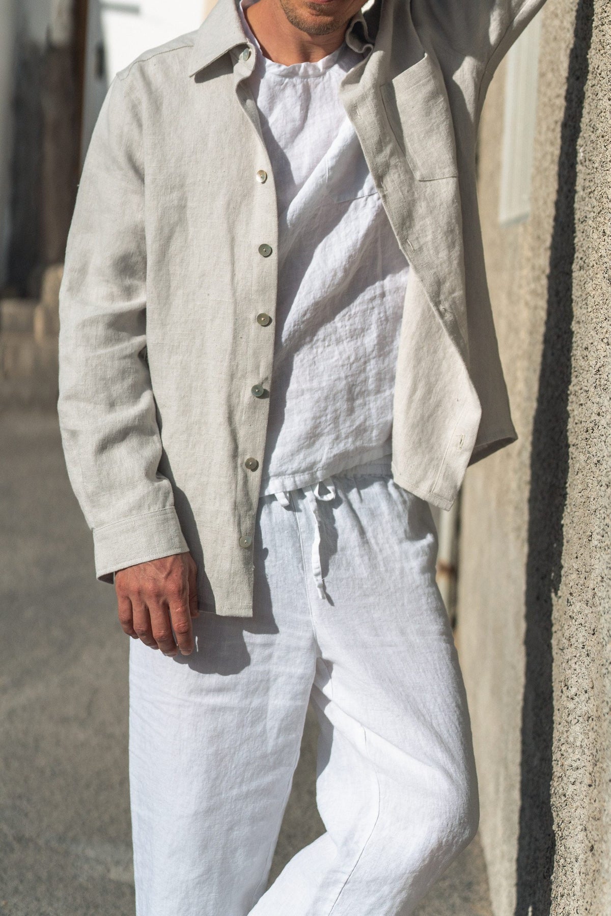 Lawson Ivory Linen Shirt — Fifth Avenue Menswear