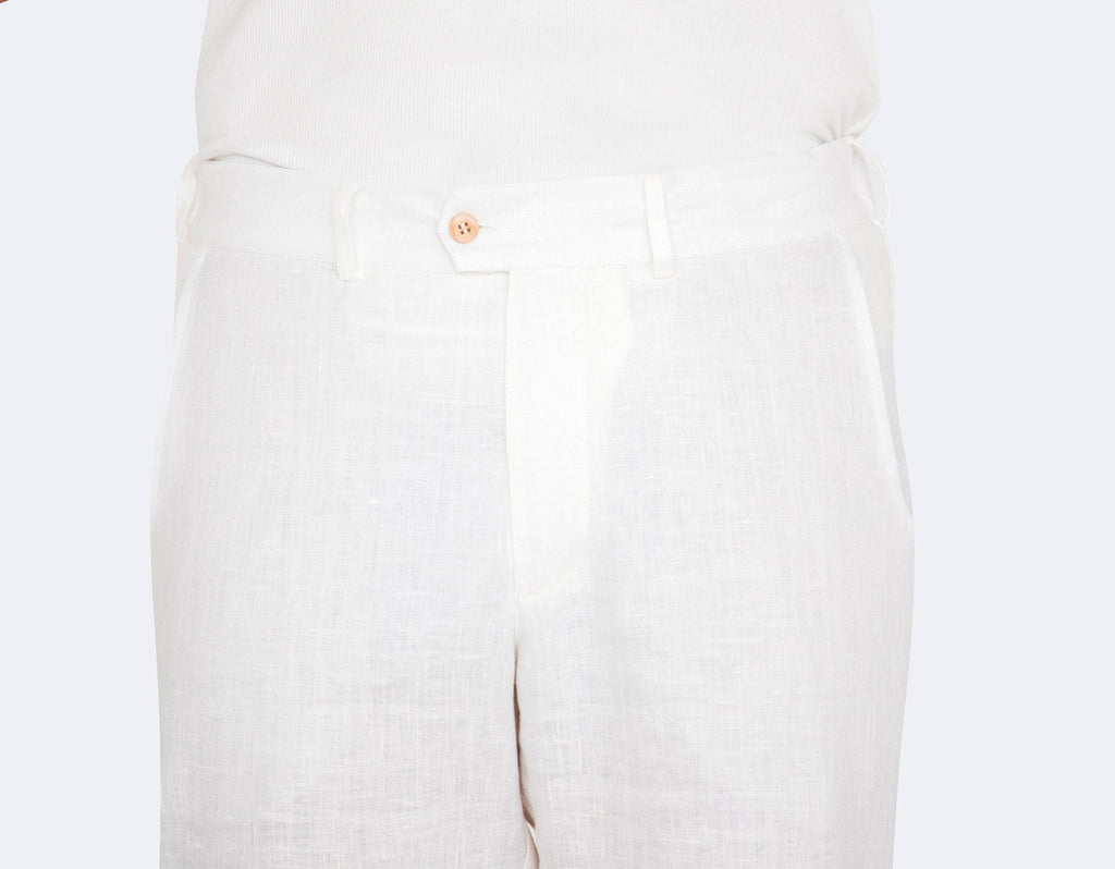Raleigh White Linen Chinos — view 4