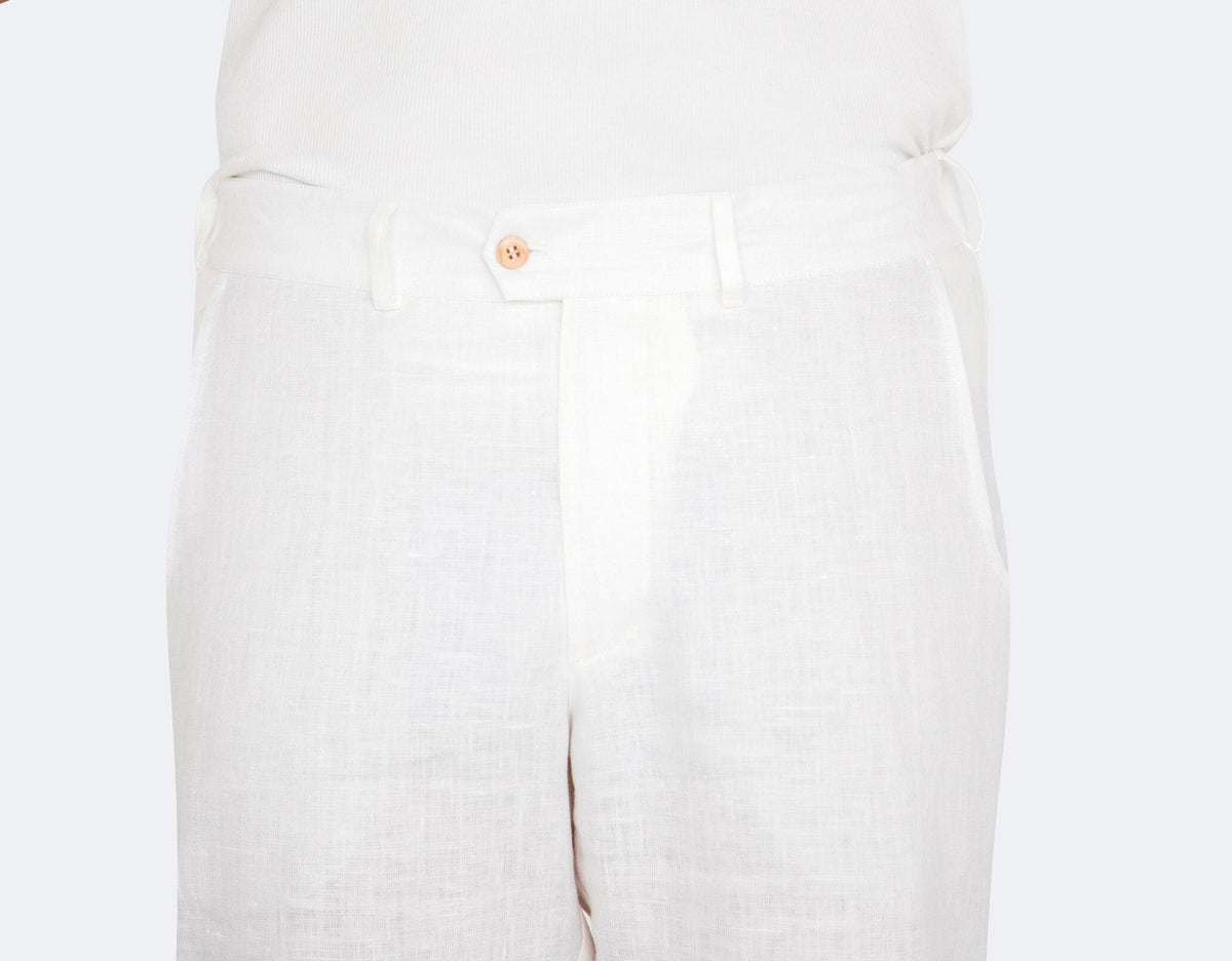 Raleigh White Linen Chinos — view 4