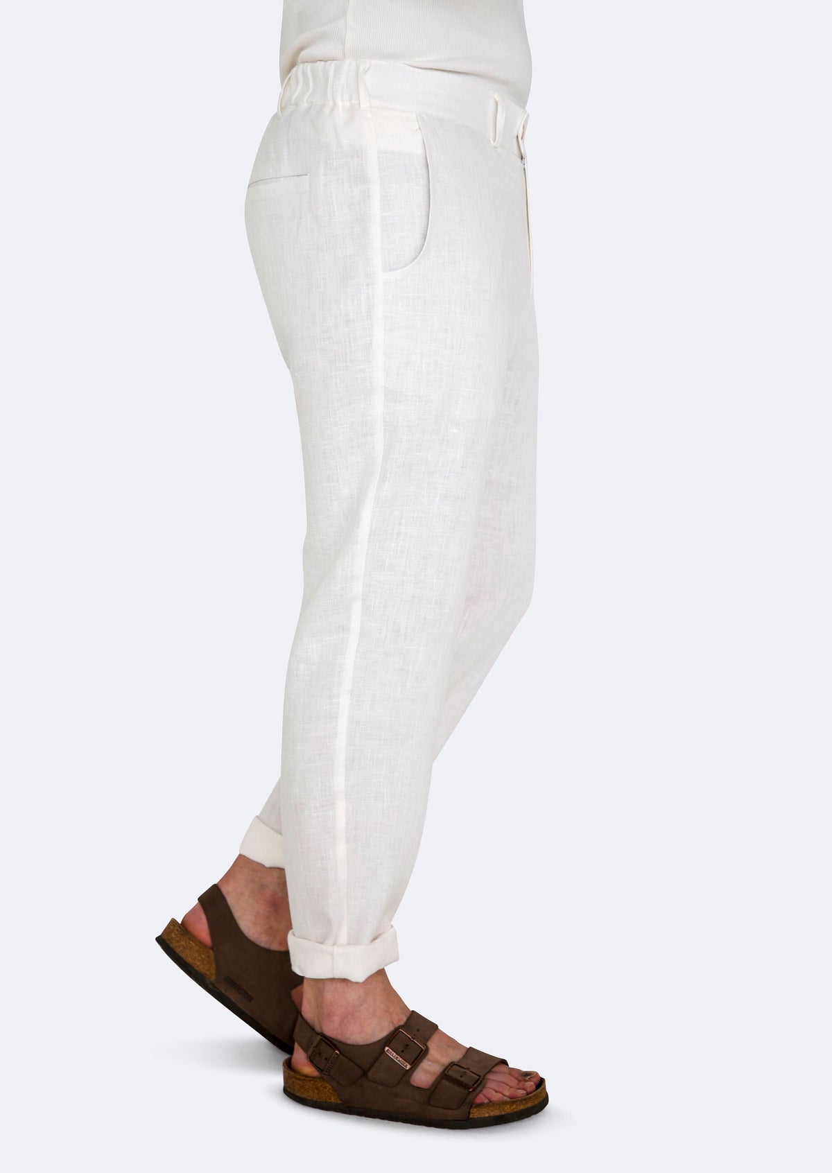 Raleigh White Linen Chinos — view 3