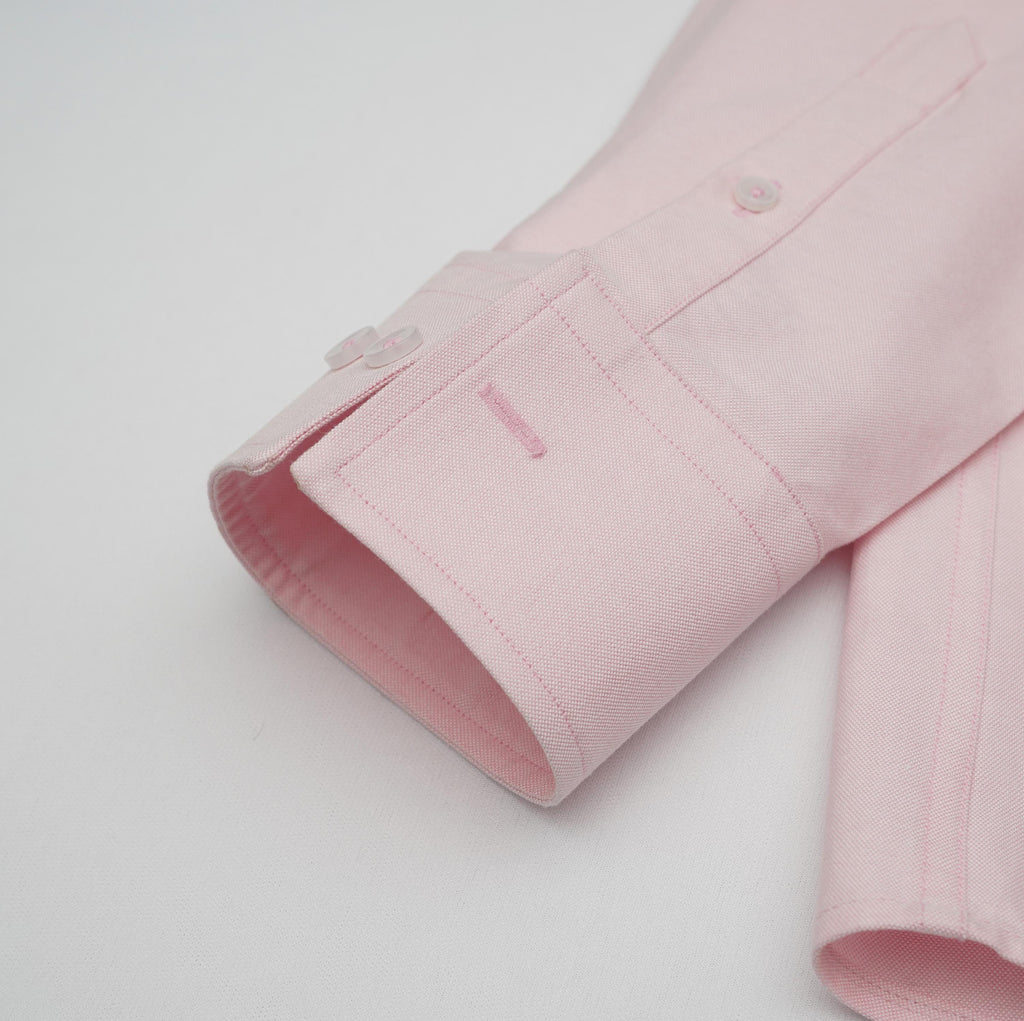 Porter Pink Cotton Button-Down Oxford Shirt — view 2