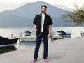 Dawson Navy Linen Trousers — Fifth Avenue Menswear