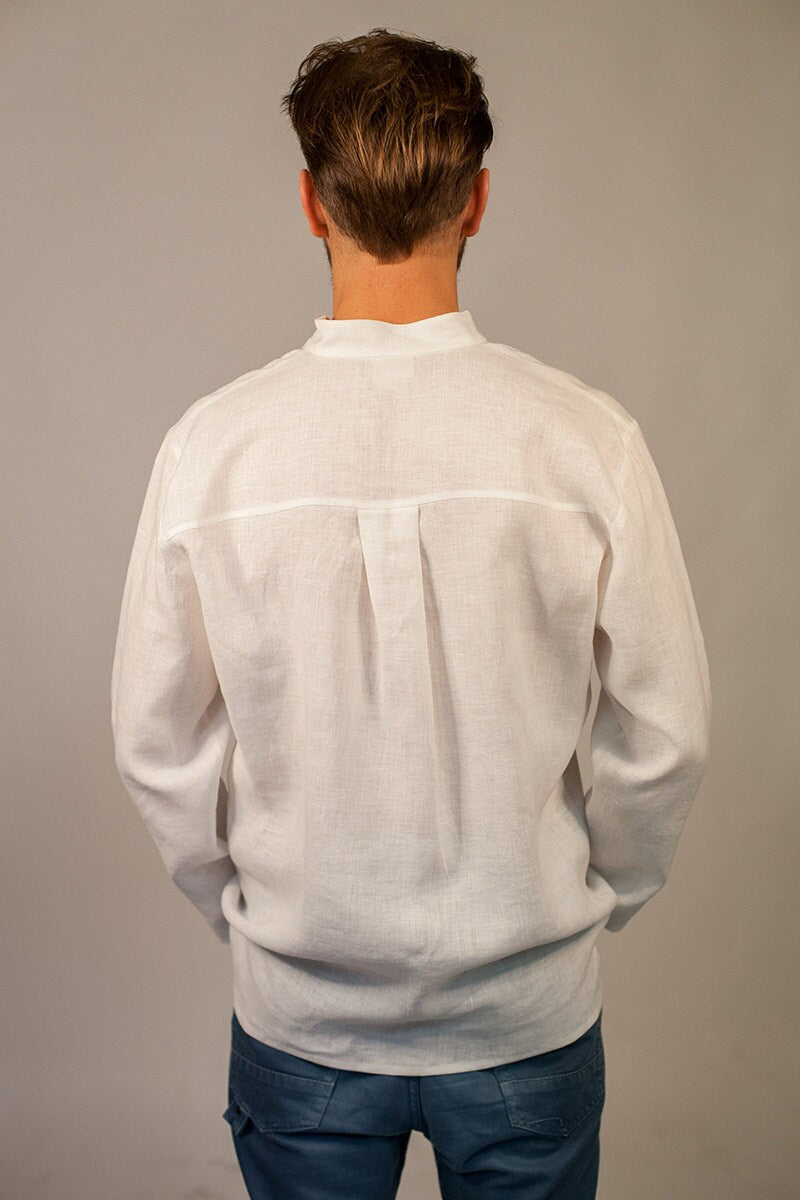 Spencer Black Linen Shirt — view 3