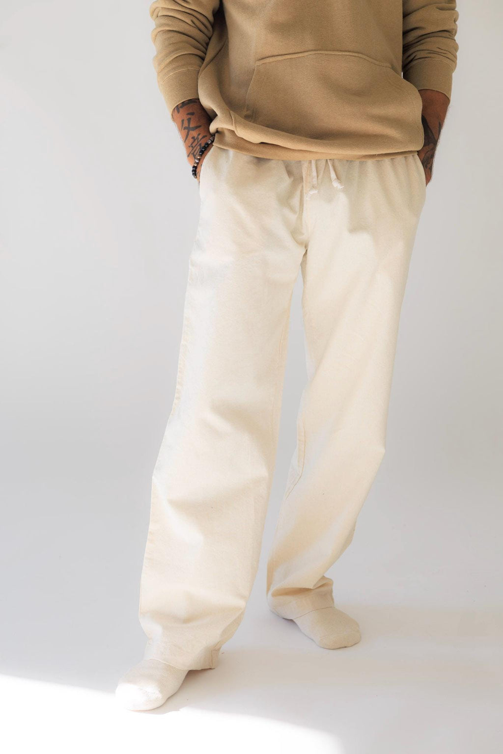 Reese Beige Linen Trousers — view 5