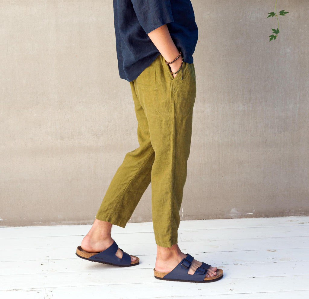 Harlan Brown Linen Trousers — view 3