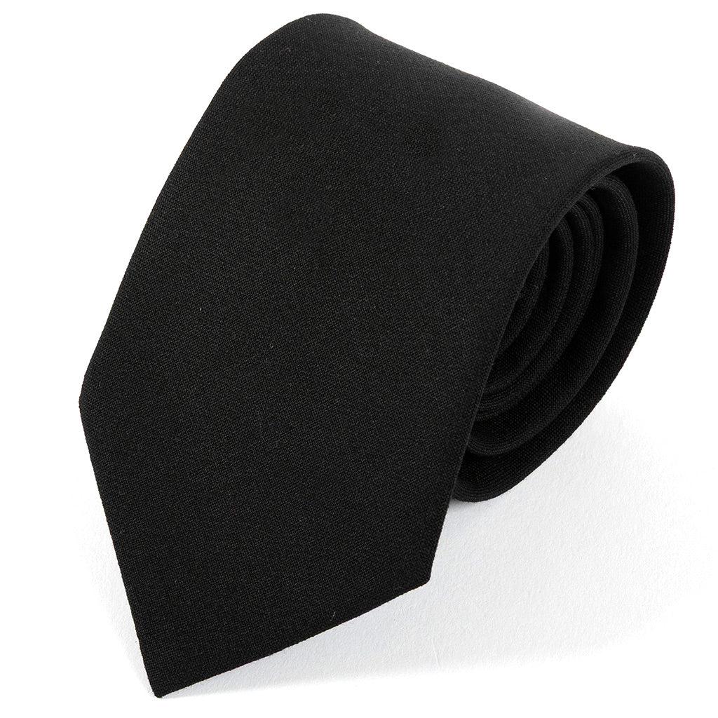 Mason Black Wool Tie — Fifth Avenue Menswear