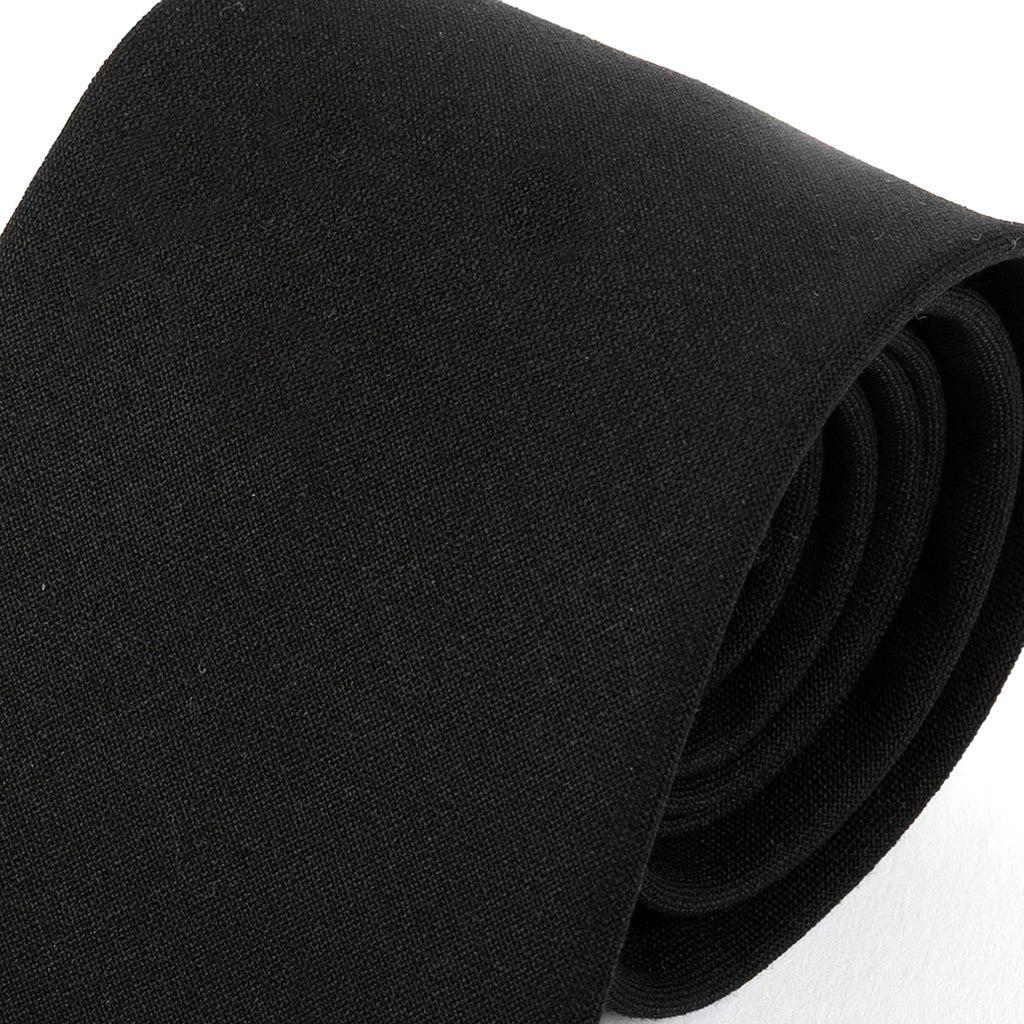 Mason Black Wool Tie — view 2