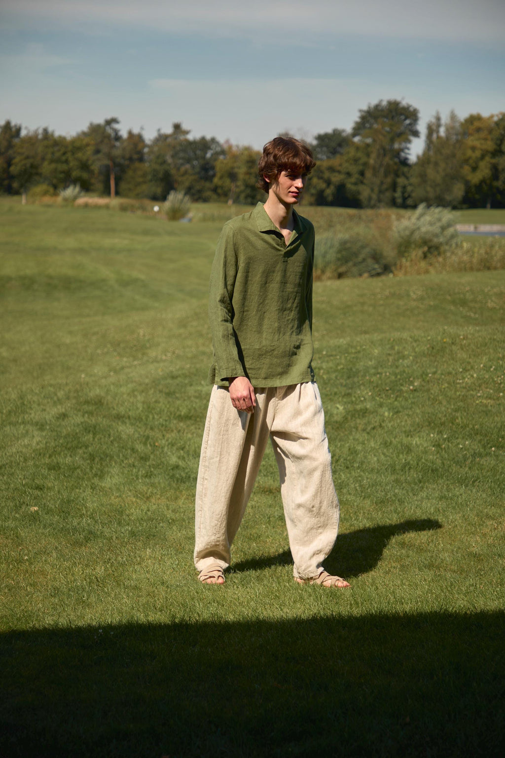 Hale Olive Linen Shirt — view 4