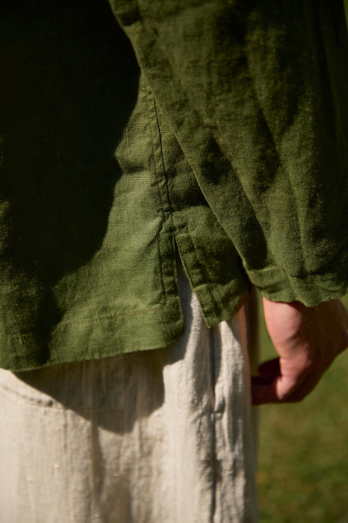 Hale Olive Linen Shirt — view 5