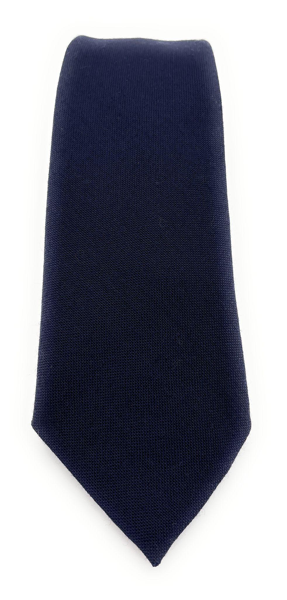 Sheldon Black Wool Tie — view 2